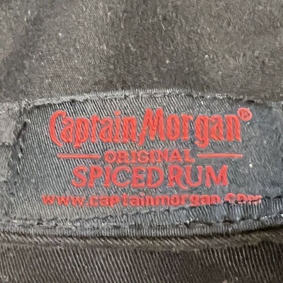 Captain Morgan Black Cap Hat With Adjustable Hook & Loop Strap - Picture 4 of 4